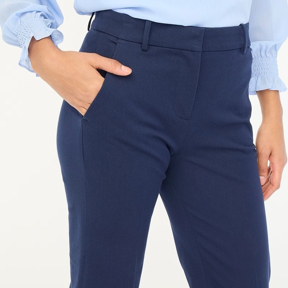 J. Crew Blue Petite Kallie straight-leg pant Size 4 - Picture 2 of 4